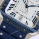 GF Factory Blue PVD Santos de Cartier Large Model Watch 9015 White Dial Rubber Strap (4)_th.jpg